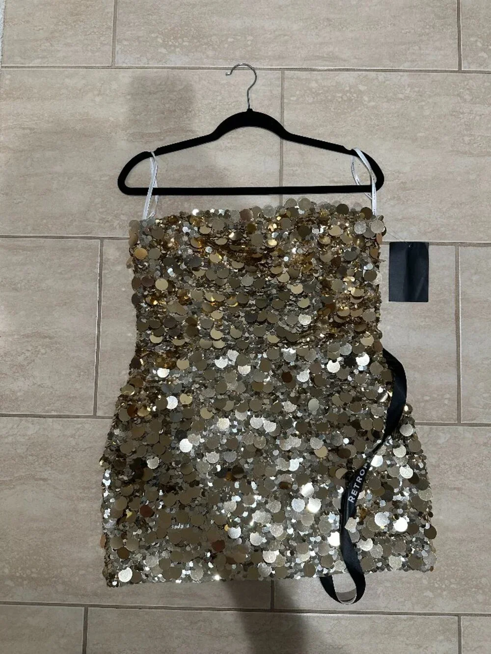 Retrofete Nolia Sequin Embellished Dress Size L - Picture 1 of 7